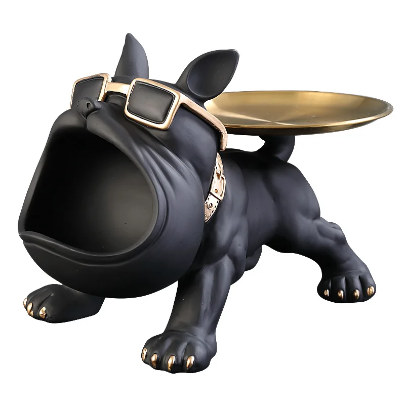 30cm Home Decor Bulldog Figurine Dog Statue Storage Box Animal Ornament Resin Craft Art Sculpture Figurine Home Puppy Sculpture - Image 4