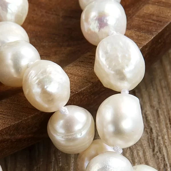 DAINASHI 8-9mm Baroque Natural Freshwater Pearl Necklaces for Women 86cm Long Sweater Necklaces Jewelry Gift Wholesale - Image 2