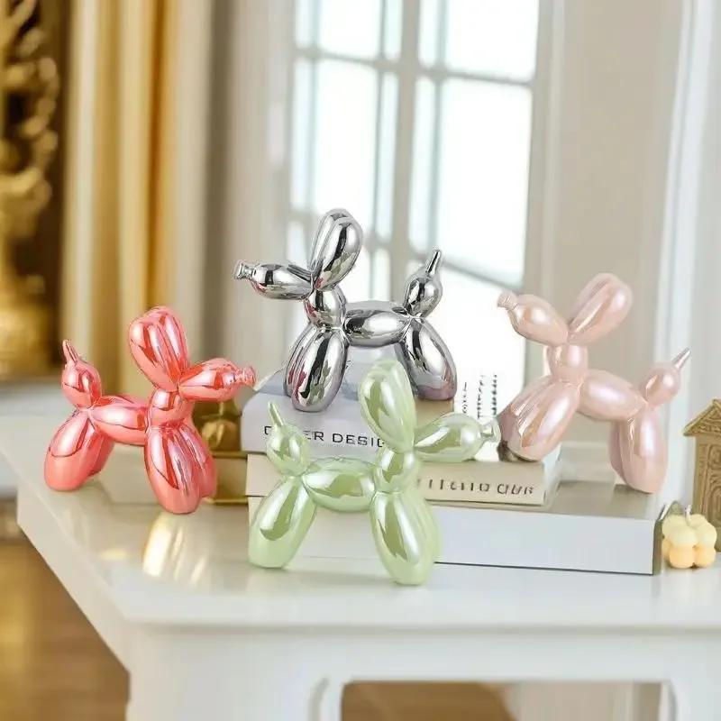 ERMAKOVA 11cm/4.3inch Creative Balloon Dog Abstract Ceramic Ornament Sculpture Figurine Statue Home Office Decoration Gift - Image 5